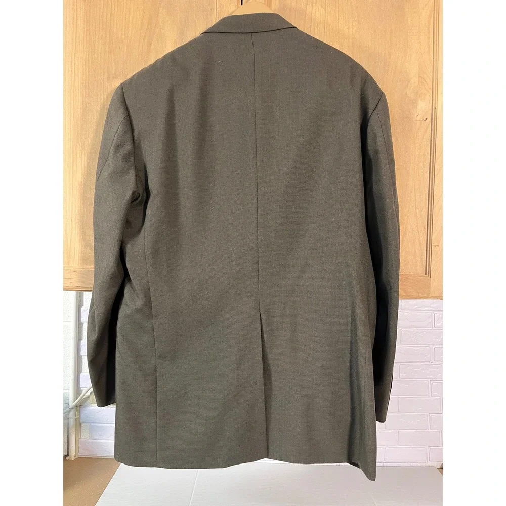 Kilburne and Finch Suit Jacket Mens 46L Olive Green Excellent Wool Blend‎ Blazer